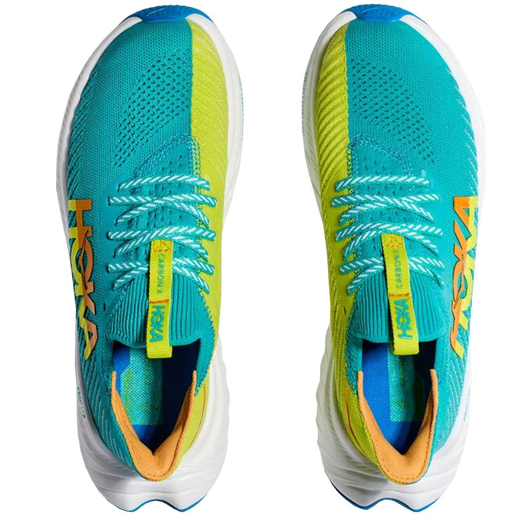 Tenis Hoka Running CARBON X 3 Aqua Amarillo Hombre